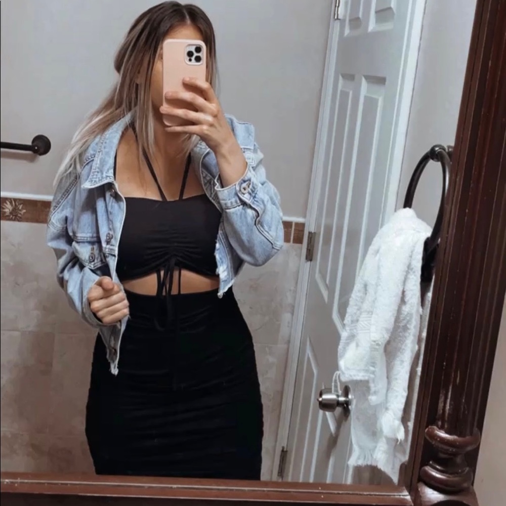 Revolve Cropped Jean Jacket